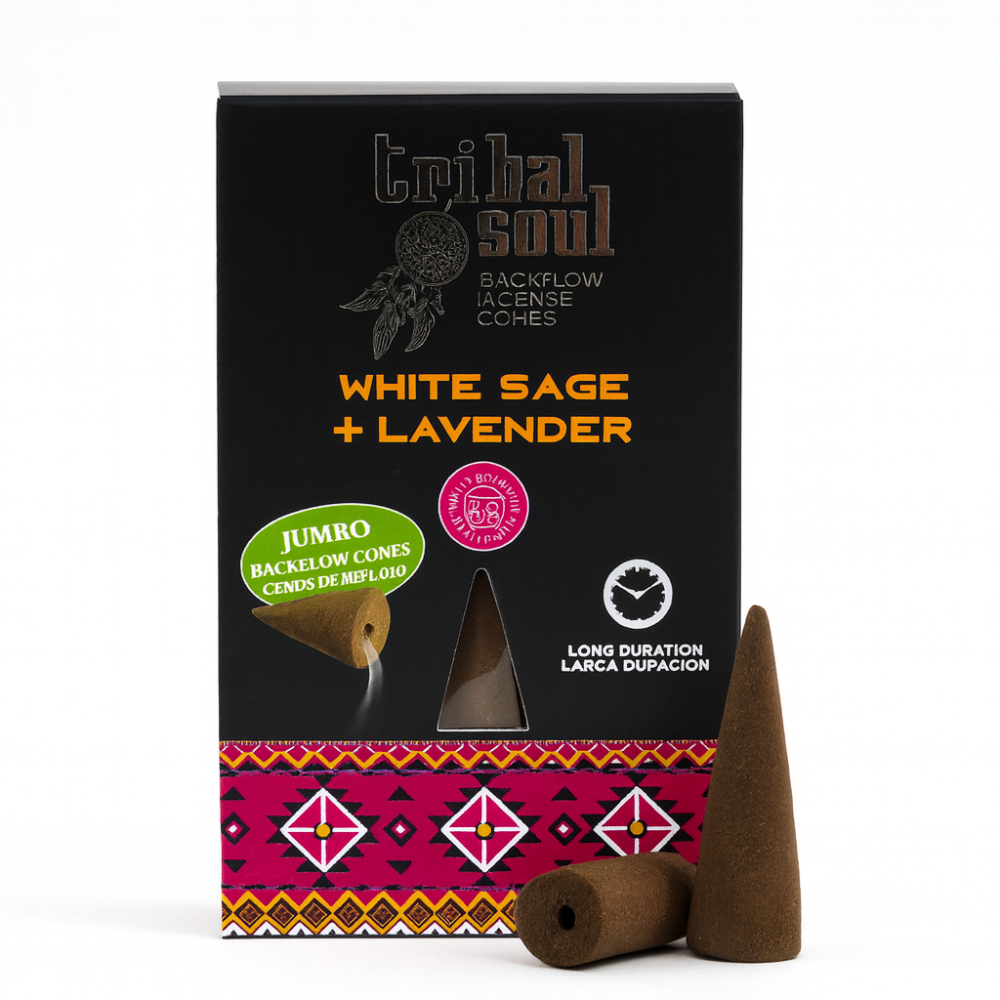 10 Conuri Tribal Soul Backflow Incense – Salvie si Lavanda [1]