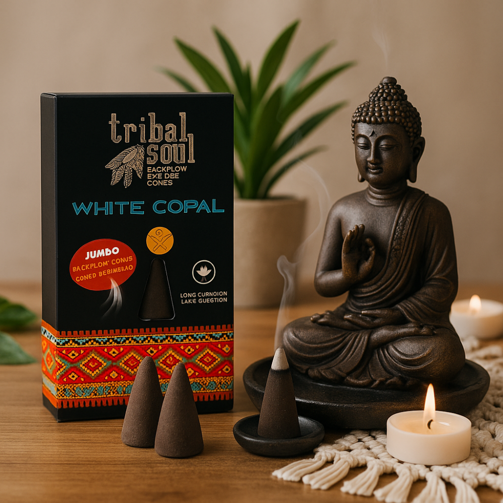 10 conuri Tribal Soul Backflow Incense – White Copal [3]