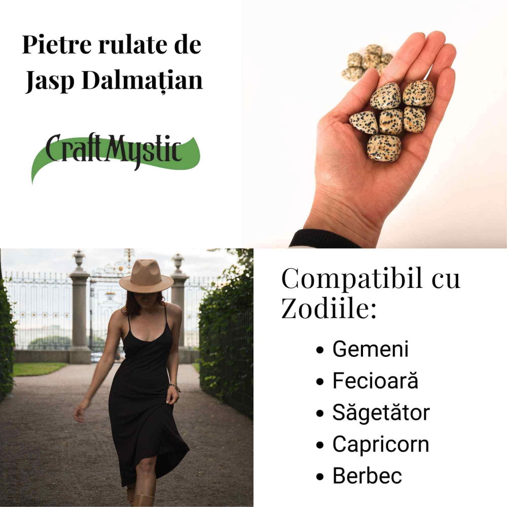 Jasp Dalmatian rulat – o piatra care aduce echilibru, stabilitate si o legatura blanda cu natura [5]