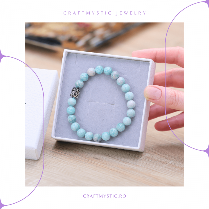 Bratara de tripla protectie lucrata manual din piatra fatetata naturala - Hematita, ochi de tigru si obsidian negru 8mm - Cadouri spirituale pentru curaj [7]