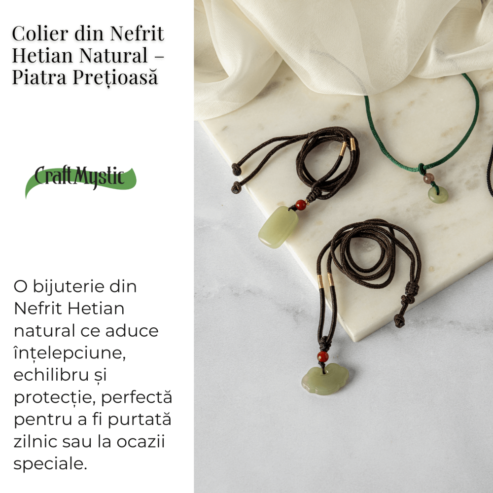 Armonie si Protectie – Colier din Jad Hetian (Nefrit) Natural [3]