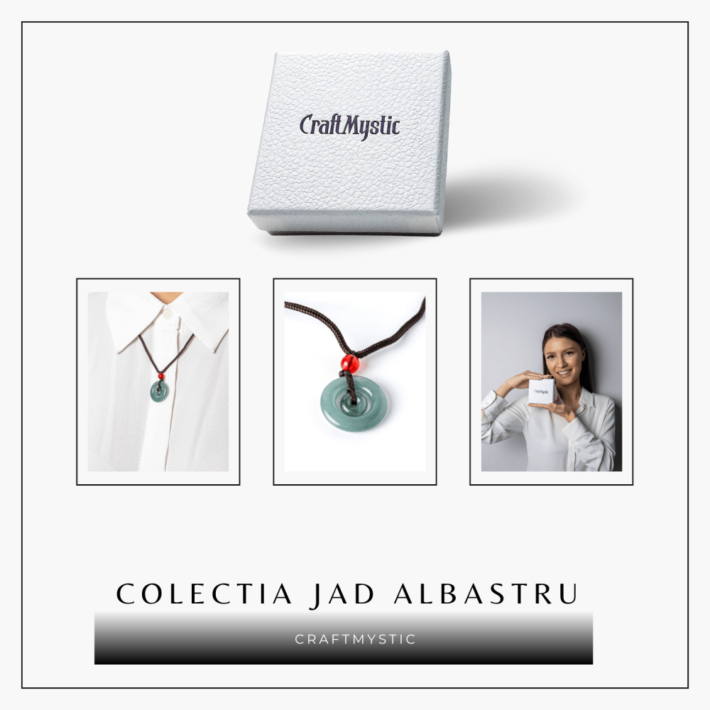 Liniste si Protectie – Colier Talisman Peace Lock din Jad Albastru de Guatemala [8]