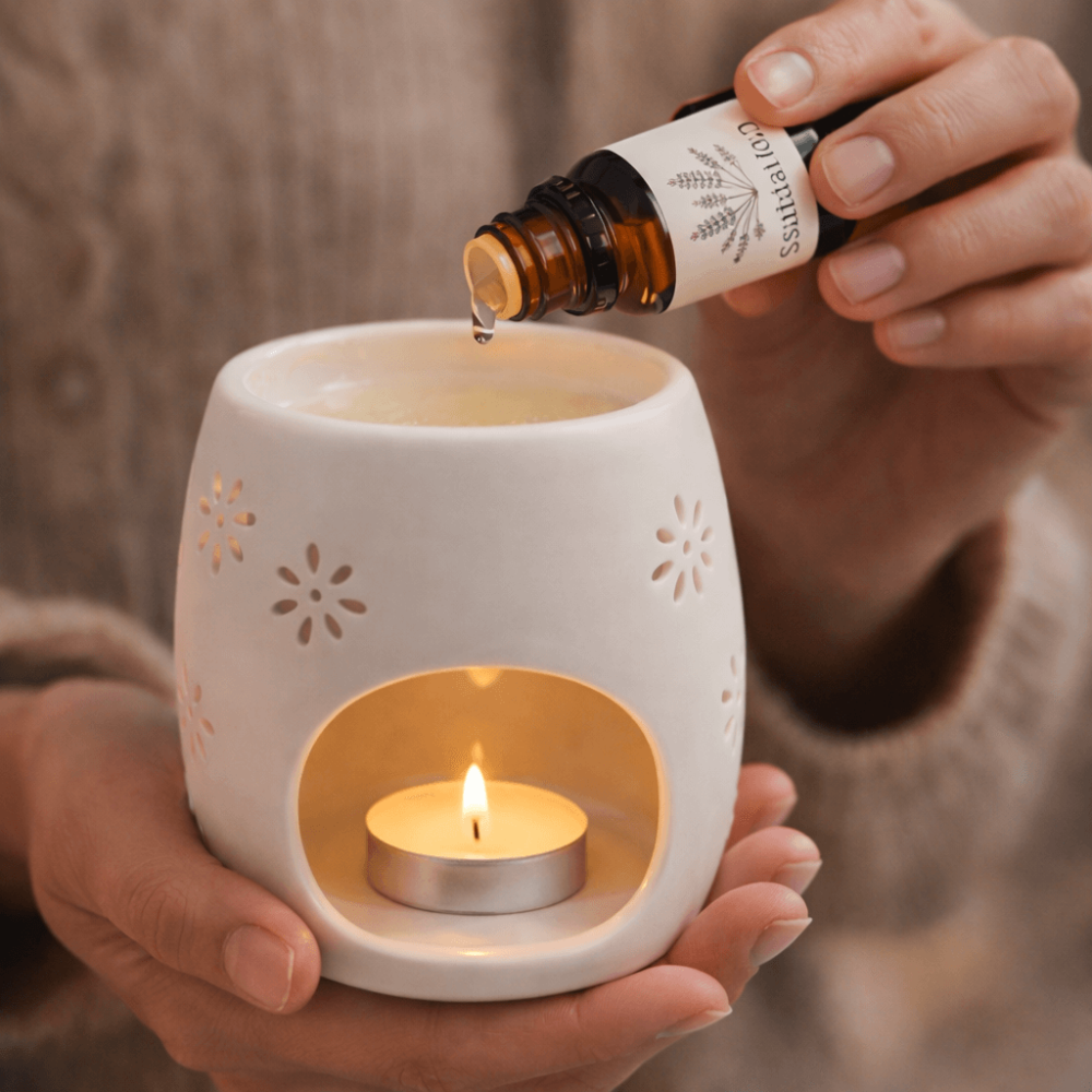 Suport Aromaterapie din Ceramica cu Inger – Lumina Calda si Armonie [3]