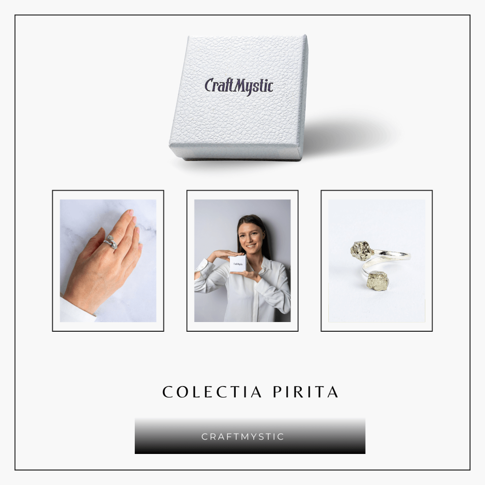 Atrage succesul si blocheaza negativitatea – Inel dublu Pirita in forma naturala [8]