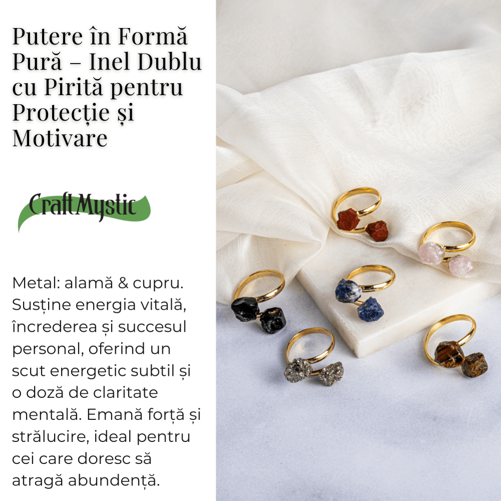 Putere in forma pura – Inel dublu cu pirita pentru protectie si motivare [3]