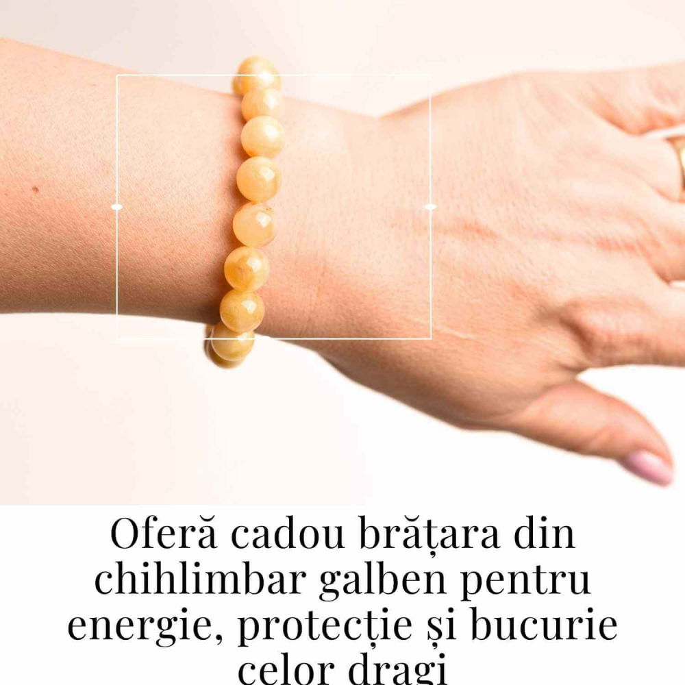 Bratara 10mm Chihlimbar Galben – Energie pozitiva si protectie naturala [2]