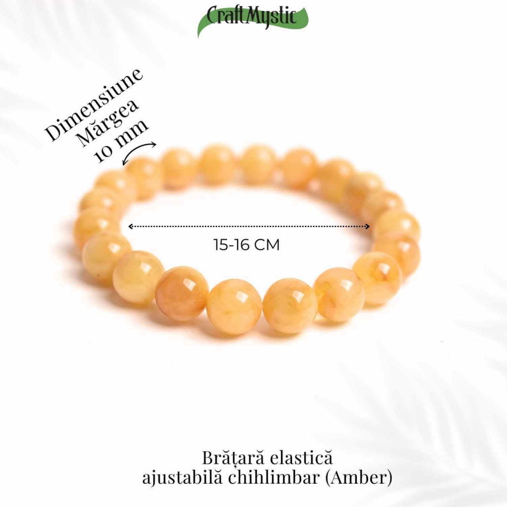 Bratara 10mm Chihlimbar Galben – Energie pozitiva si protectie naturala [7]