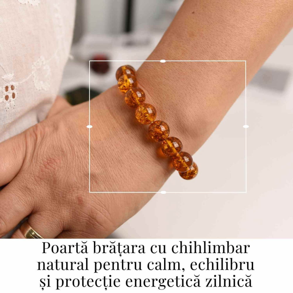 Bratara elastica 12 mm Chihlimbar – Energie si protectie naturala [6]