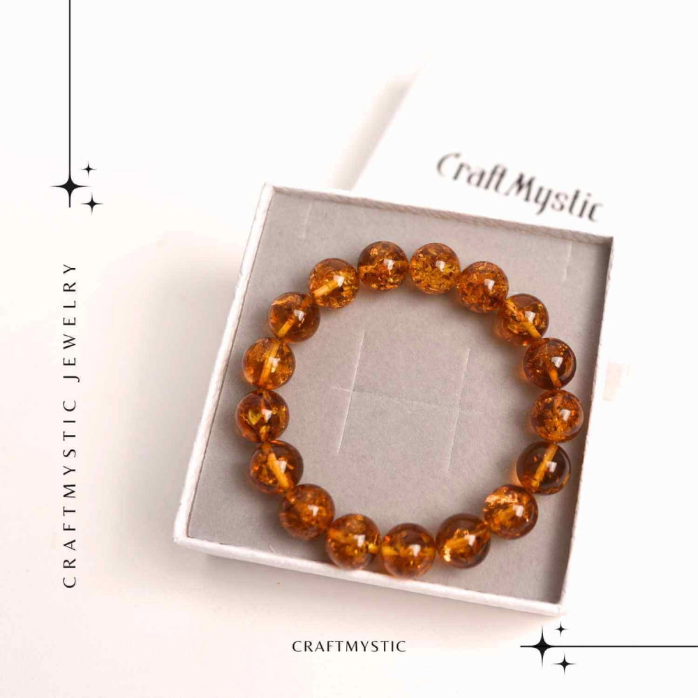 Bratara elastica 12 mm Chihlimbar – Energie si protectie naturala [7]