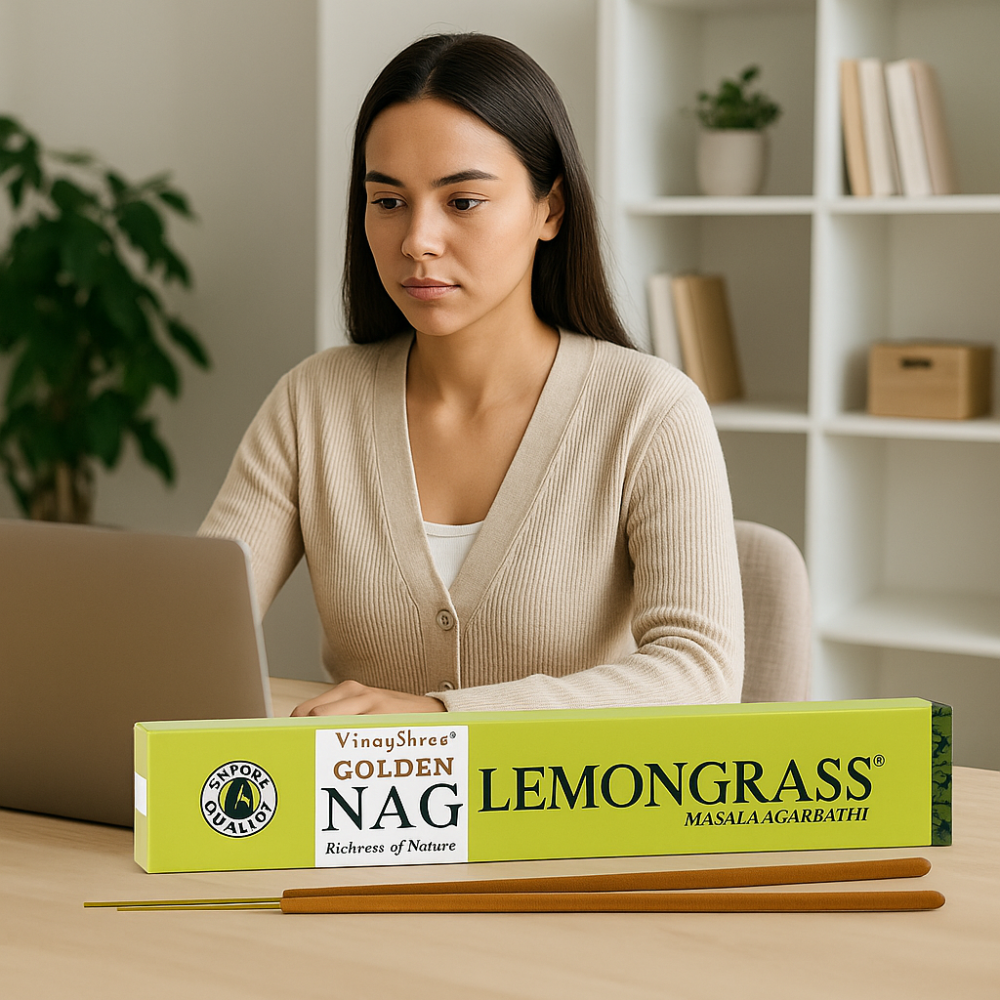 Golden Nag Lemongrass – Aroma Purificatoare pentru Claritate si Energie Pozitiva [2]