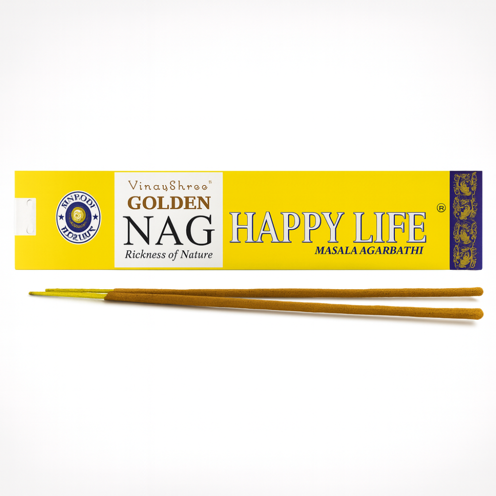 Betisoare Parfumate Golden Nag Happy Life – Aromonie Pozitiva, Energie Vesela si Stare de Bine [1]