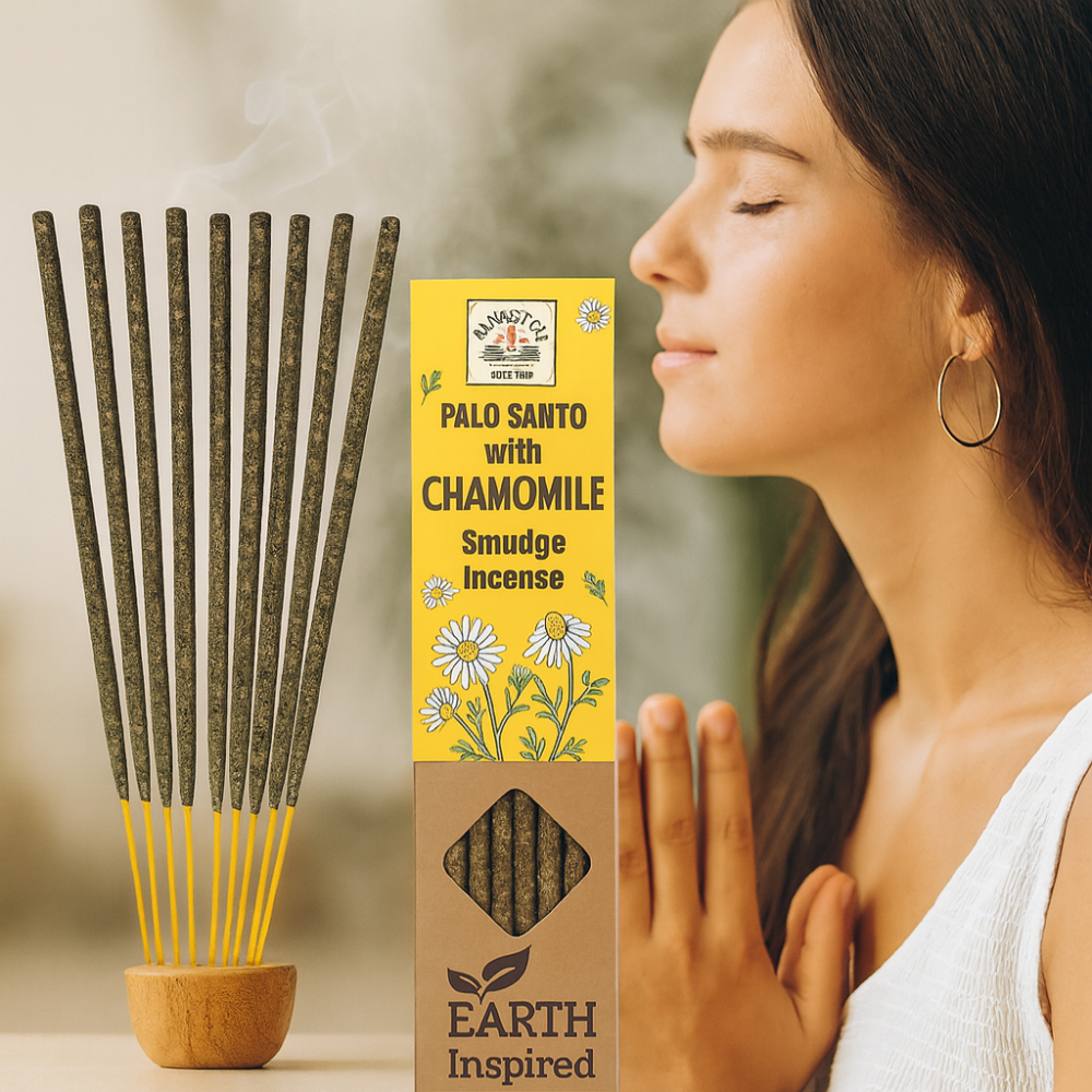 Betisoare parfumate Smudge Earth Inspired – Chamomile & Palo Santo Relaxare, echilibru, somn lin [2]