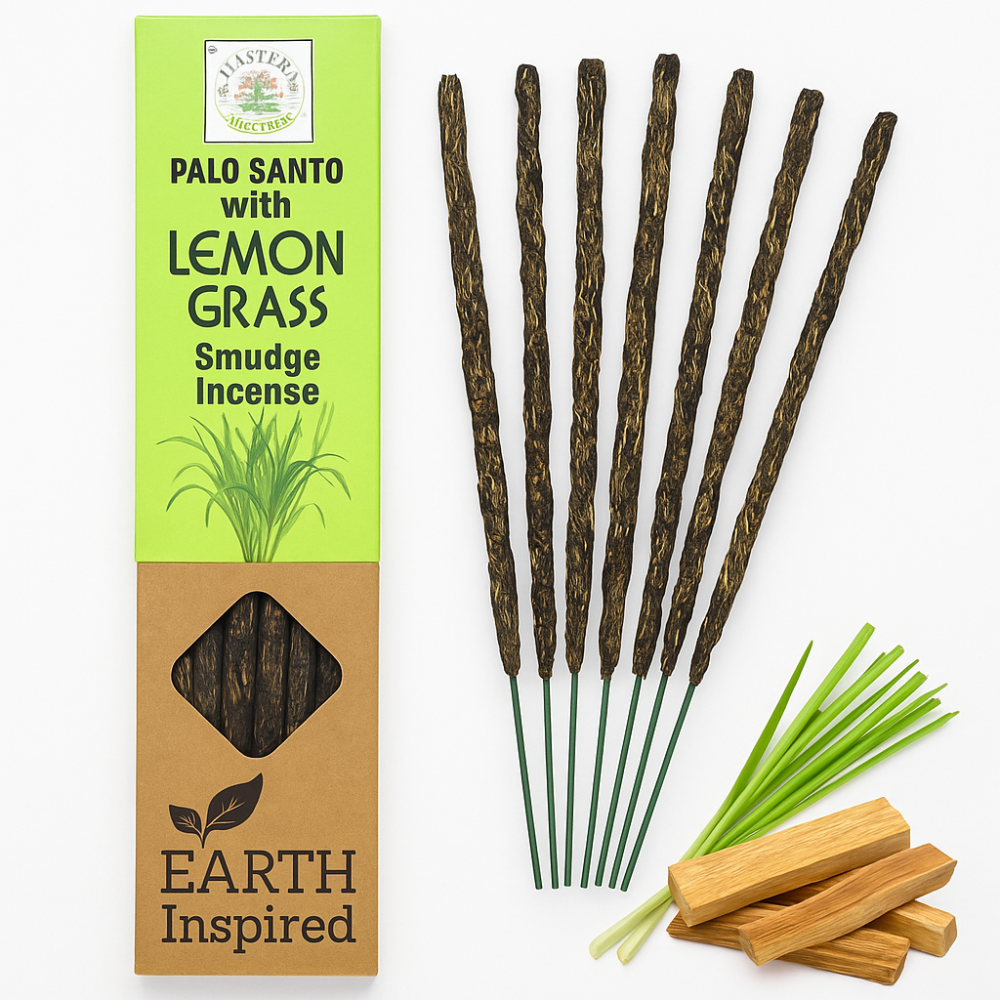 Betisoare parfumate Smudge Earth Inspired – Lemon Grass & Palo Santo - Curatare energetica, focus si prospetime [1]