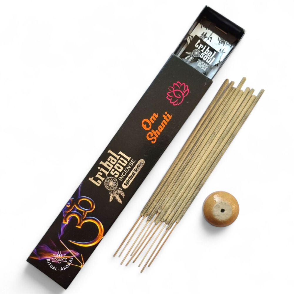 Betisoare parfumate Om Shanti Tribal Soul – suport ceramic, meditatie [2]