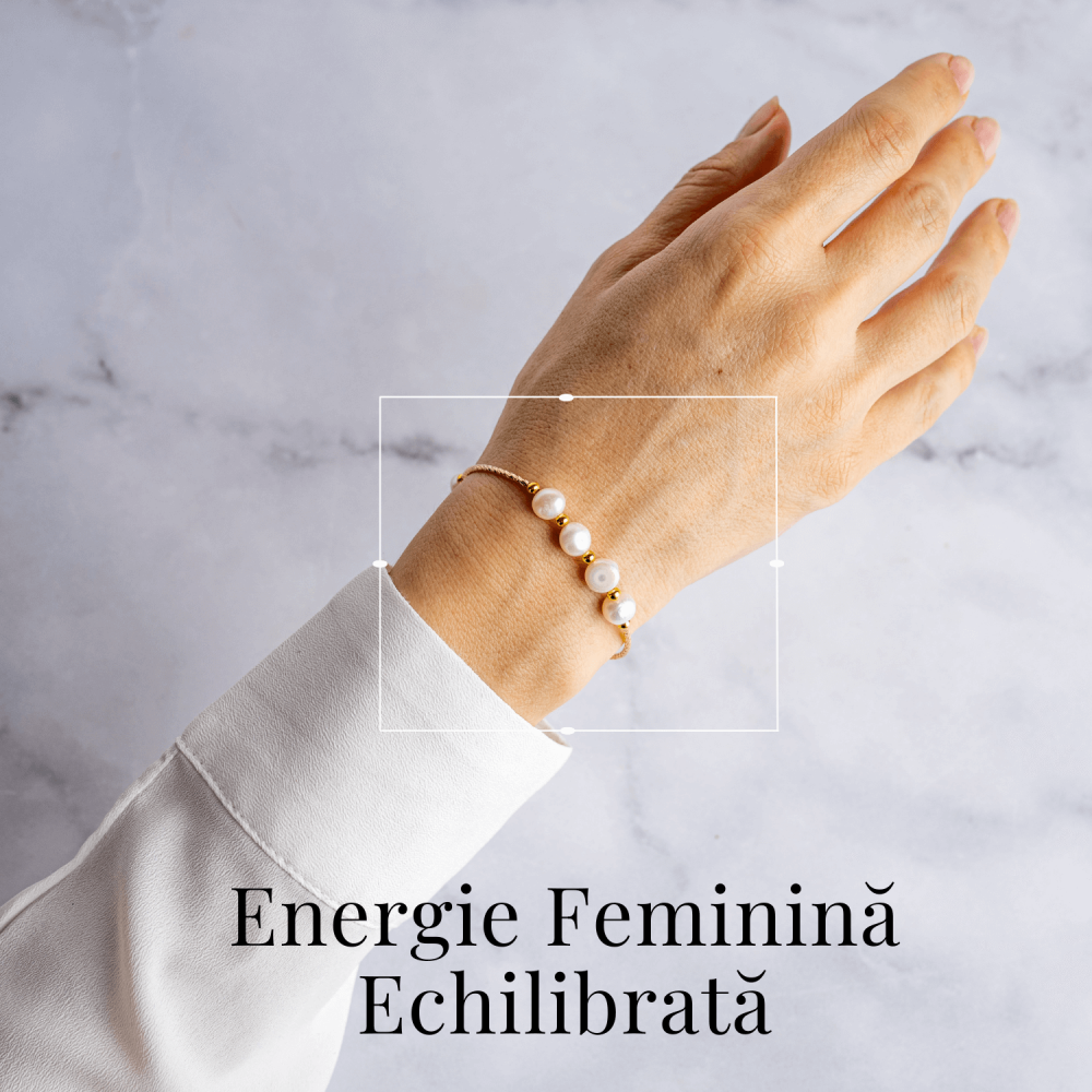 Energie Feminina– Bratara cu Perle, Piatra lunii si Cristal Capsuna [2]