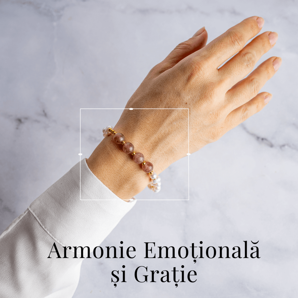 Echilibru Emotional si Puritate – Bratara cu Perle si Cristal capsuna [2]