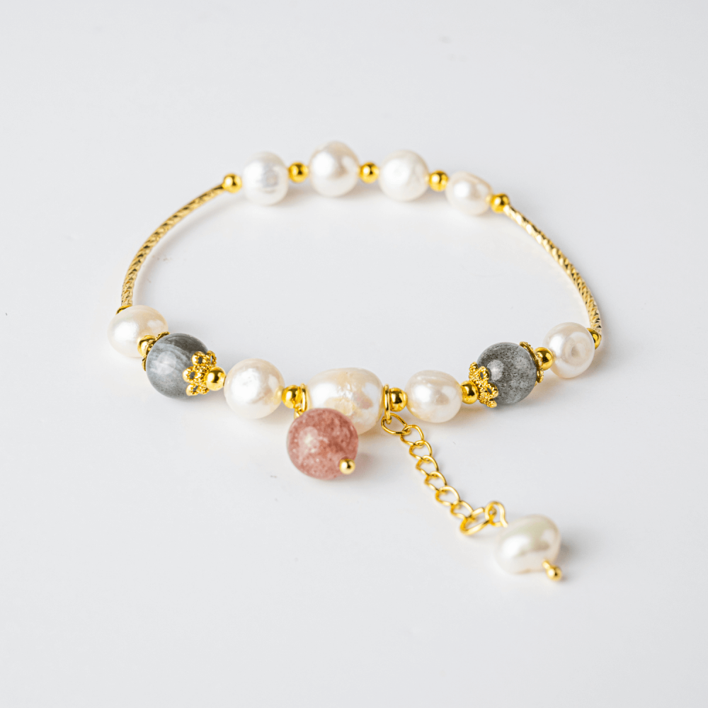 Energie Feminina– Bratara cu Perle, Piatra lunii si Cristal Capsuna [9]