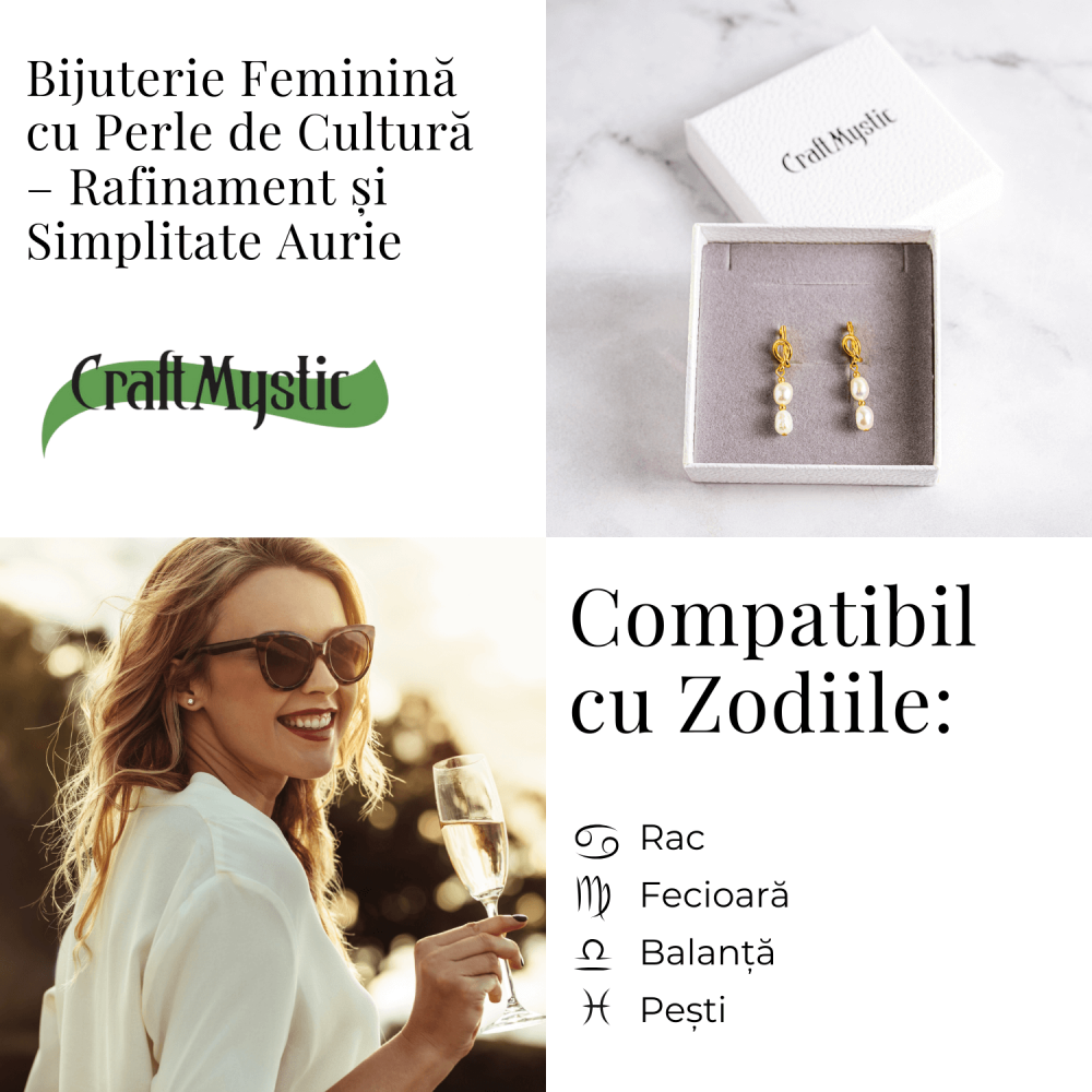 Bijuterie feminina, cercei cu perle de cultura – Rafinament si simplitate aurie [4]