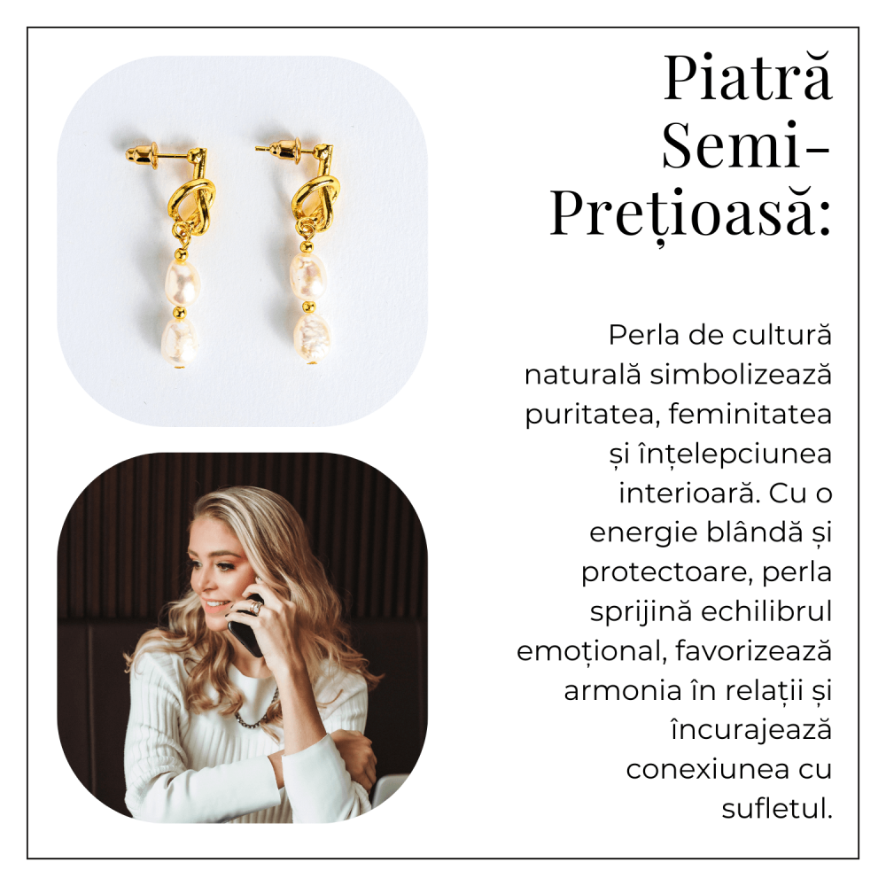 Bijuterie feminina, cercei cu perle de cultura – Rafinament si simplitate aurie [5]