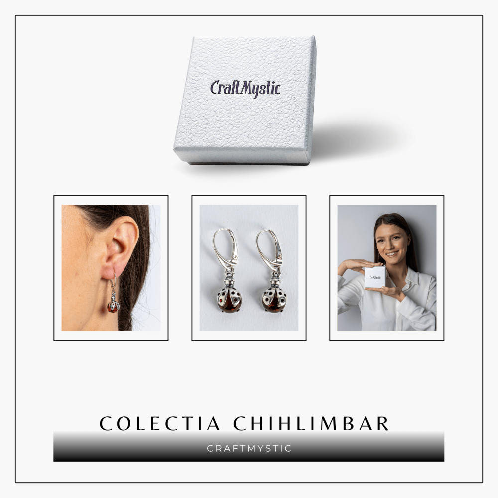 Buburuze Solare – Cercei cu chihlimbar natural si montura din argint 925 [7]