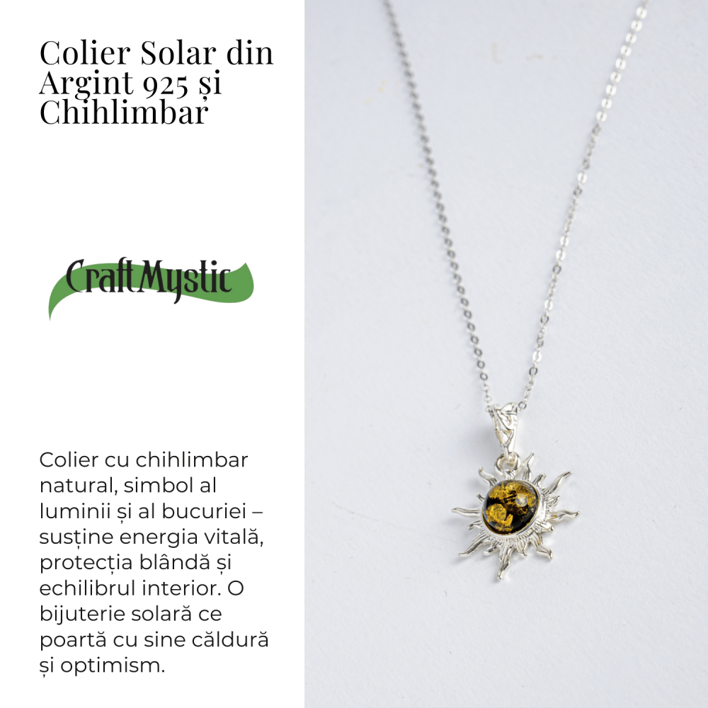 Puterea soarelui – Colier solar din argint 925 cu chihlimbar natural [5]