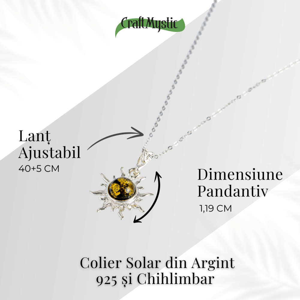 Puterea soarelui – Colier solar din argint 925 cu chihlimbar natural [3]