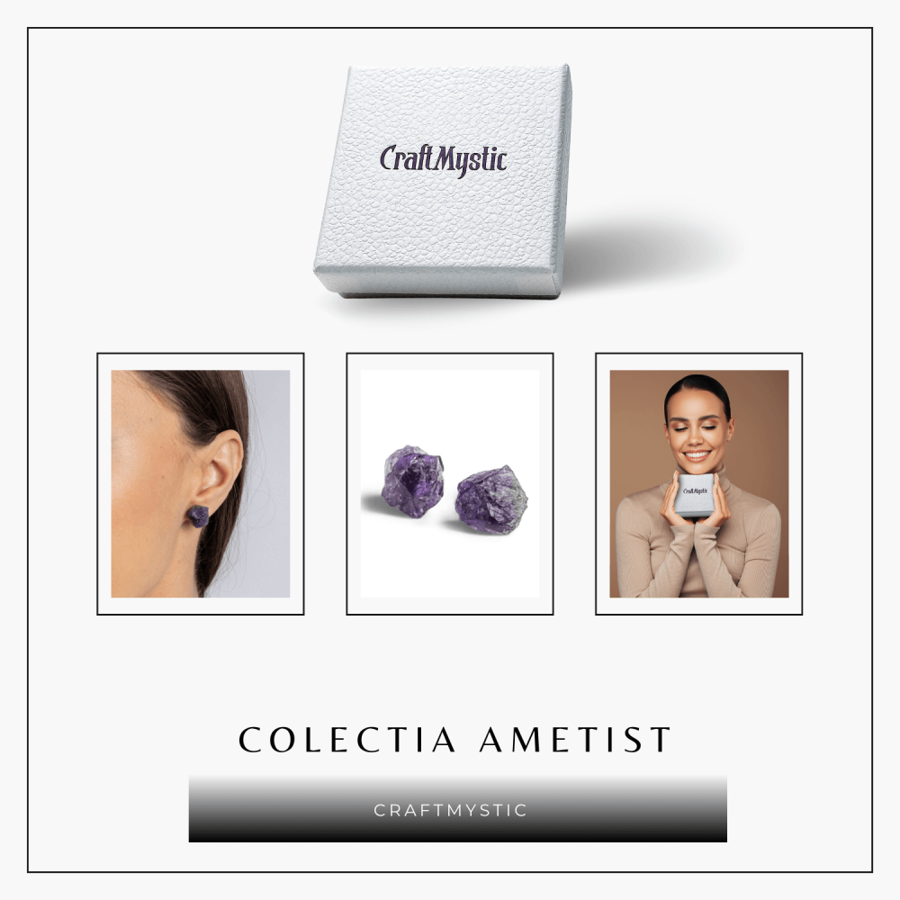 Bijuterie pentru Liniste Interioara – Cercei cu Cristal Ametist [7]