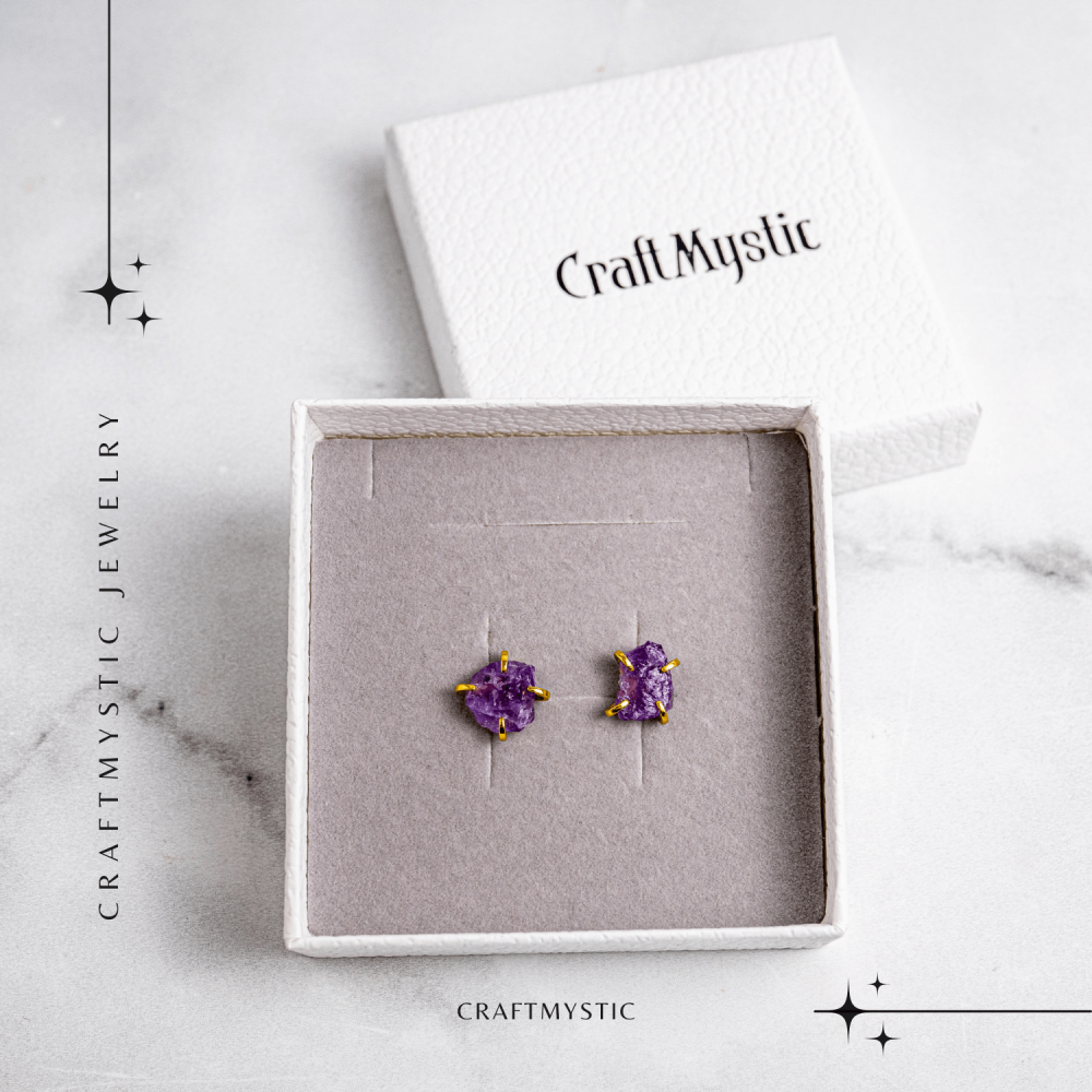 Puterea Linistii – Cercei cu Ametist si Inchidere cu Tija [7]