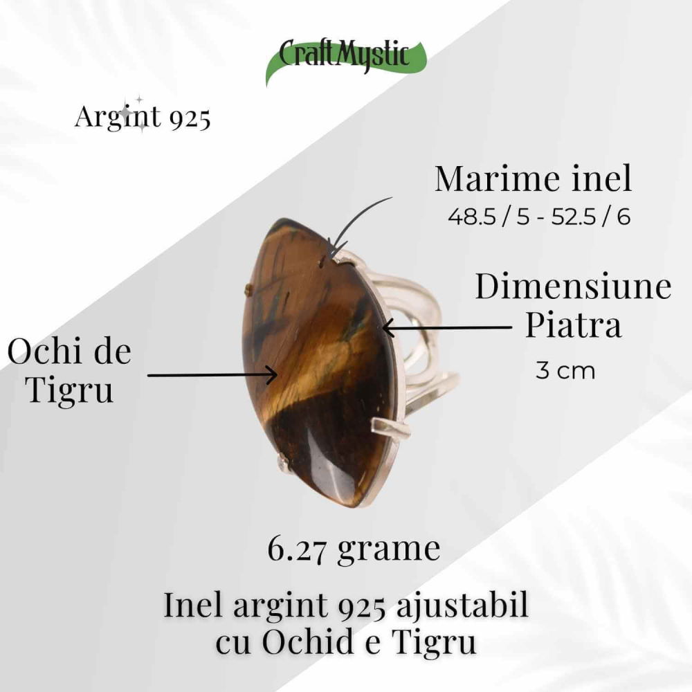 Inel Argint 925 cu Ochi de Tigru – Protectie si Claritate Mentala Zilnica [4]