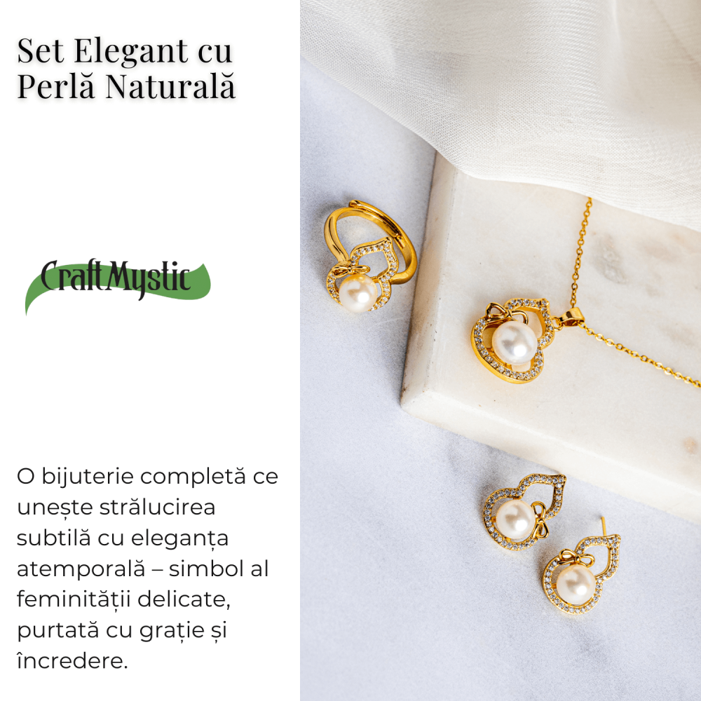 Set elegant cu perla naturala – Stralucire si feminitate intr-un singur gest [5]