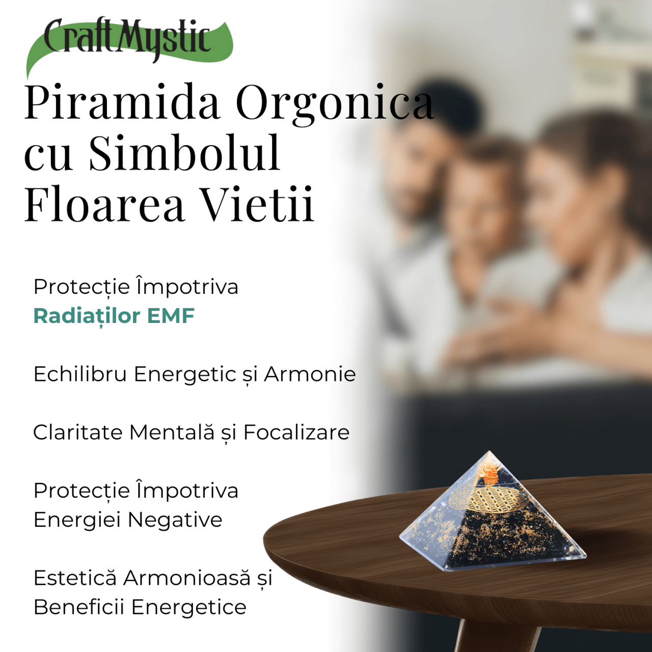 Piramidă Orgonica cu Turmalină Neagră - Protecție și Energie Pozitivă [4]