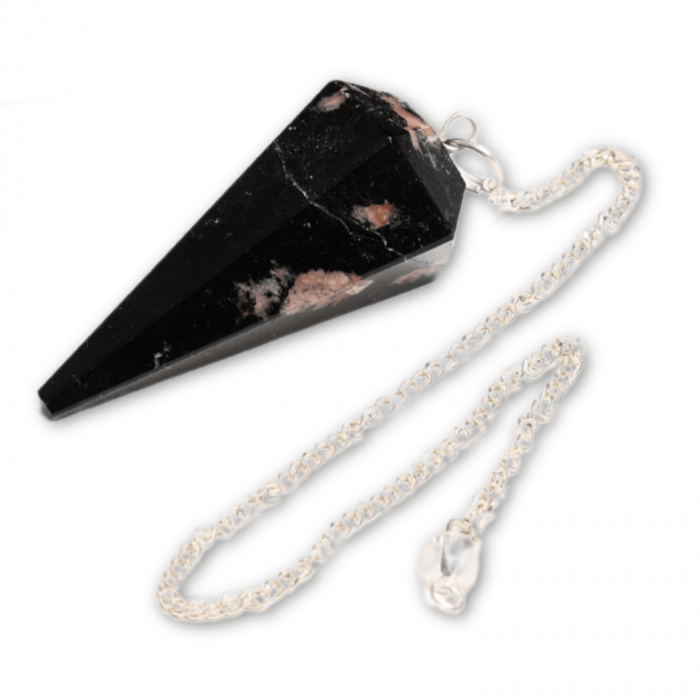 Pendul de Radiestezie cu Varf de Turmalina Neagra Naturala 45 mm [9]