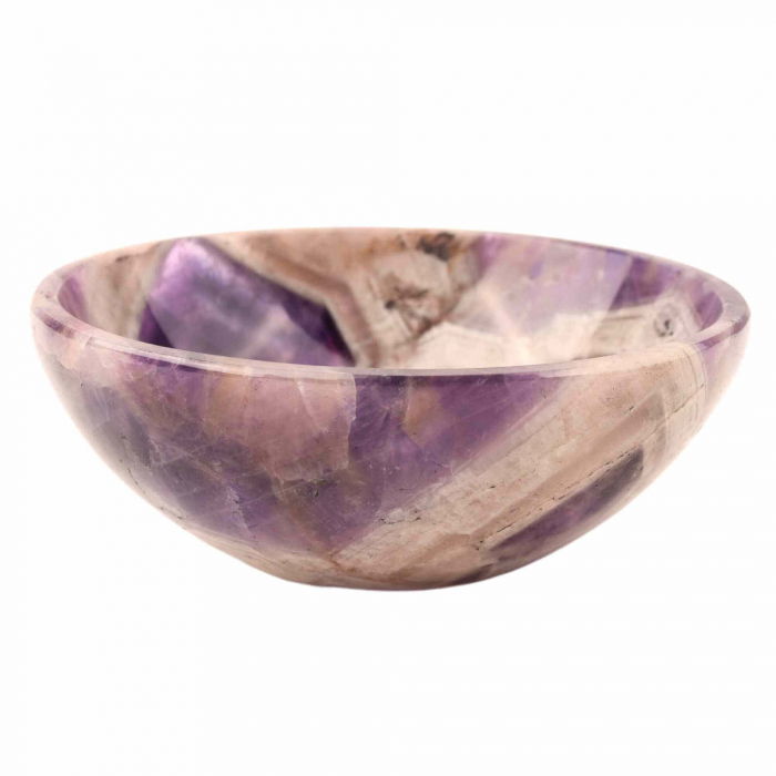 Mini Bol de Cristal natural din Ametist - 8,5 cm Castron din Piatra Semipretioasa pentru Decor, Incarcare si curatare [1]
