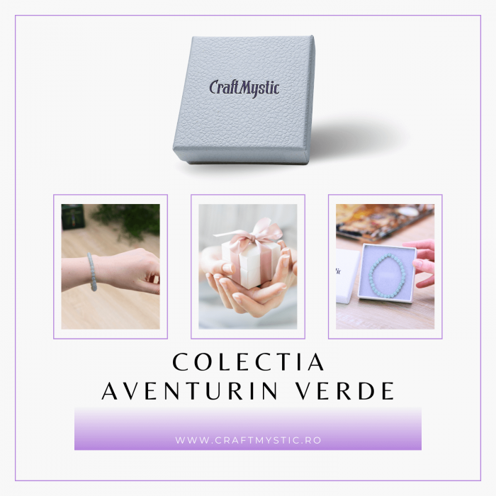 Bratara Elastica cu Margele 6mm din Aventurin Verde Semipretios Natural [7]