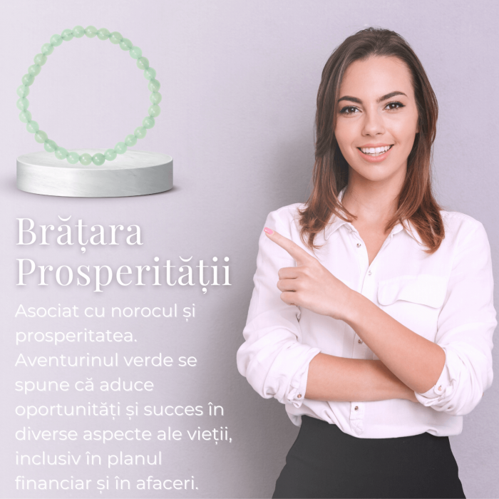 Bratara Elastica cu Margele 6mm din Aventurin Verde Semipretios Natural [4]