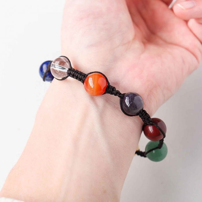 Bratara a 7 Chakre cu Margele de 12 mm din Pietre Semipretioase Naturale - Echilibru si Vindecare [4]