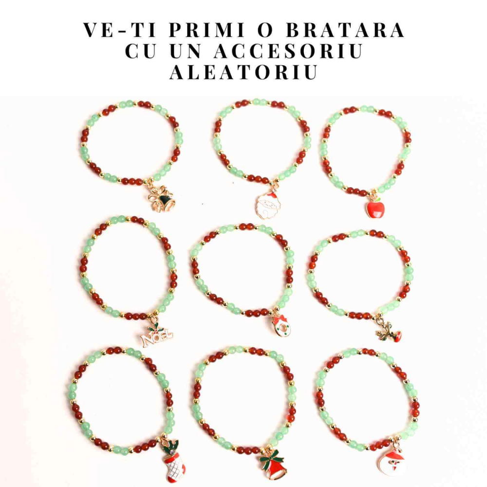 Bratara Agat Rosu si Aventurin Verde, Accesoriu Mix – Echilibru si Noroc [3]