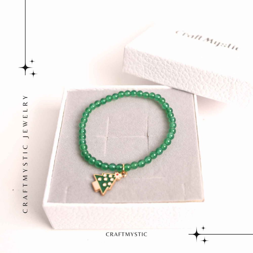 Bratara Agat Verde Pandantiv Bradut – Echilibru si Frumusete Naturala [6]