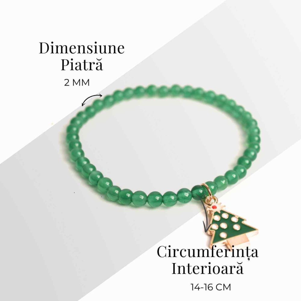 Bratara Agat Verde Pandantiv Bradut – Echilibru si Frumusete Naturala [4]