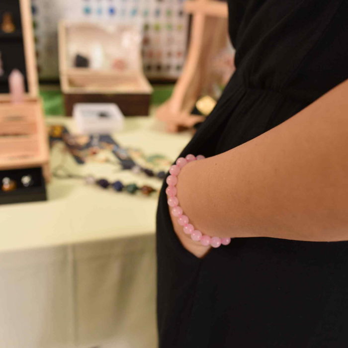 Bratara Elastica cu Margele de 8mm din Cuart Roz, Circumferinta 17 cm - Bijuterie Terapeutica si Cadou Elegant" [5]