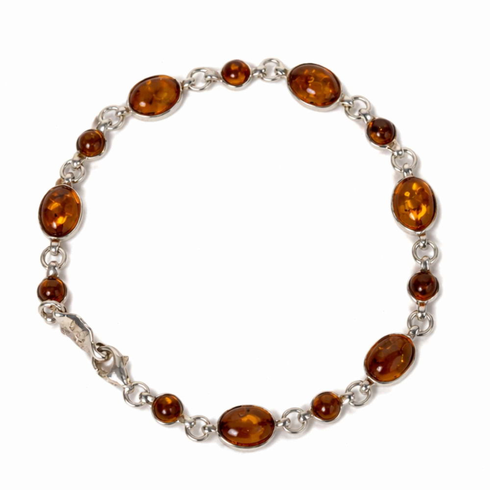 Bratara argint 925 cu chihlimbar oval si rotund – Caldura si echilibru interior [1]