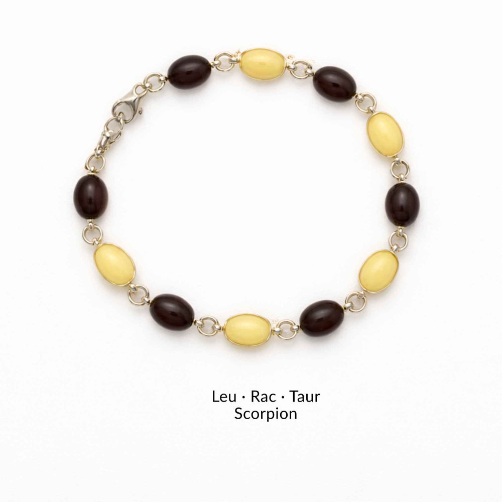 Bratara Argint 925 cu Chihlimbar Oval Galben si Rosu – Energie si Caldura [5]