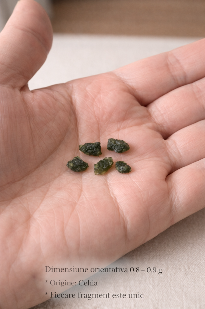 Moldavit natural brut din Cehia 0.3-0.4 grame - Piatra transformarii si protectiei spirituale [3]
