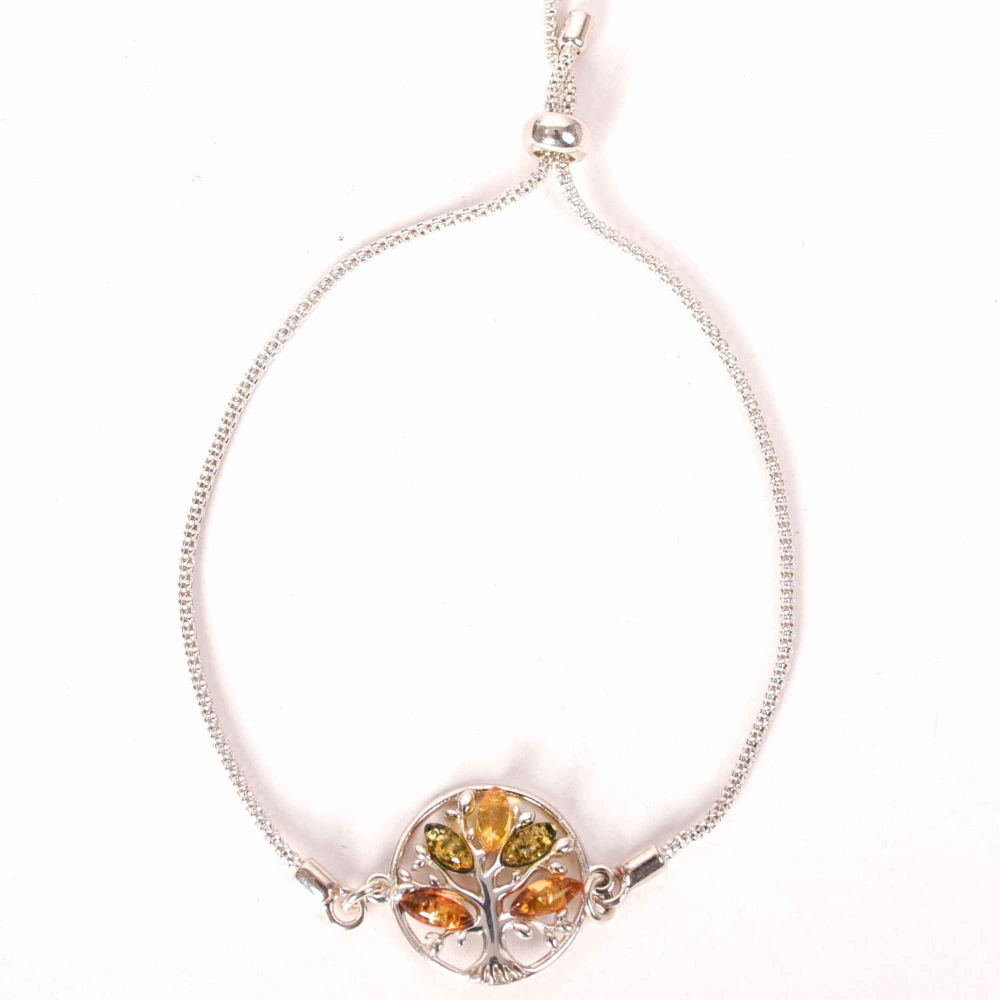 Bratara Argint 925 Arborele Vietii cu Chihlimbar Natural – Echilibru si Vitalitate [1]