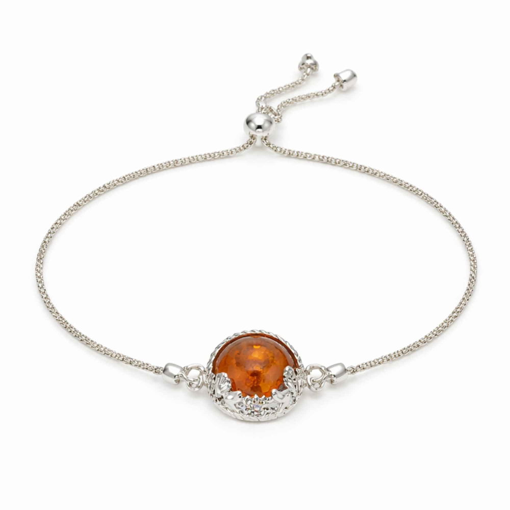 Bratara Argint 925 Rotunda cu Chihlimbar Natural – Energie Solara si Feminitate [1]