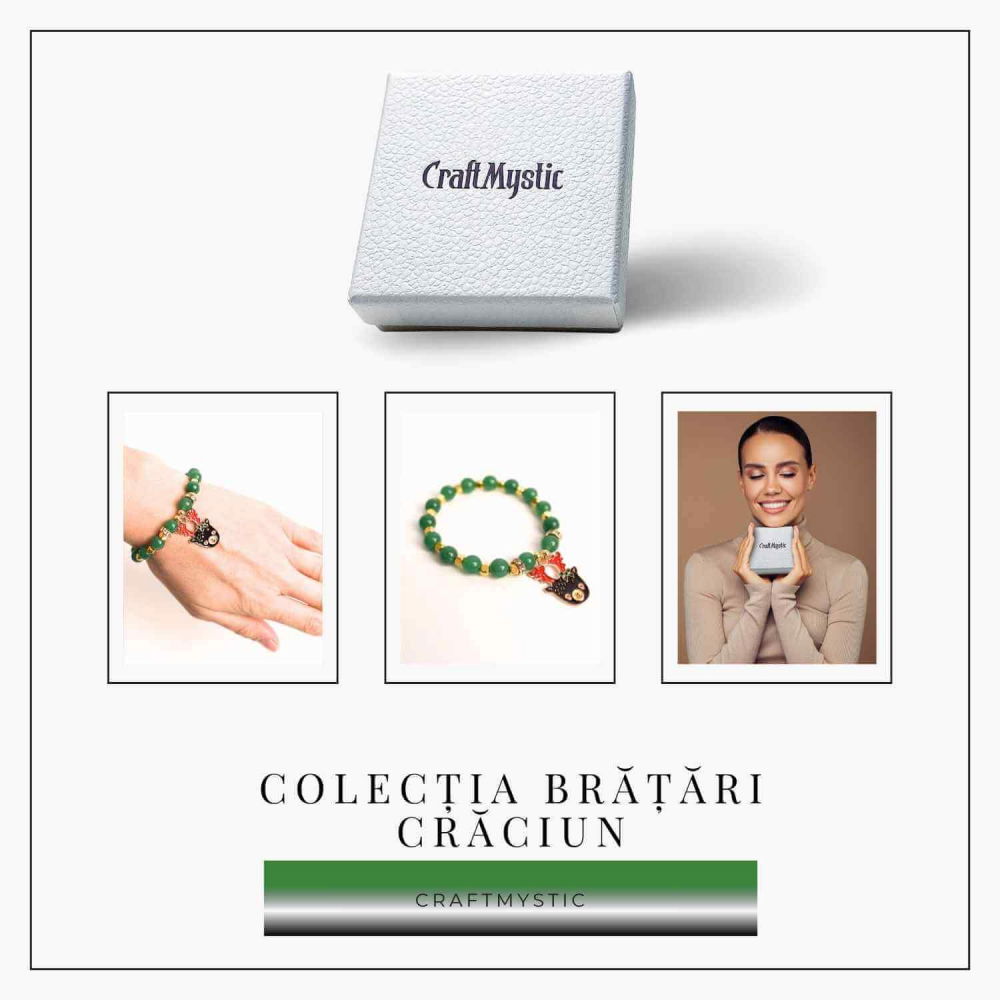 Bratara naturala Aventurin verde cu accesoriu mixt- armonie si noroc [8]