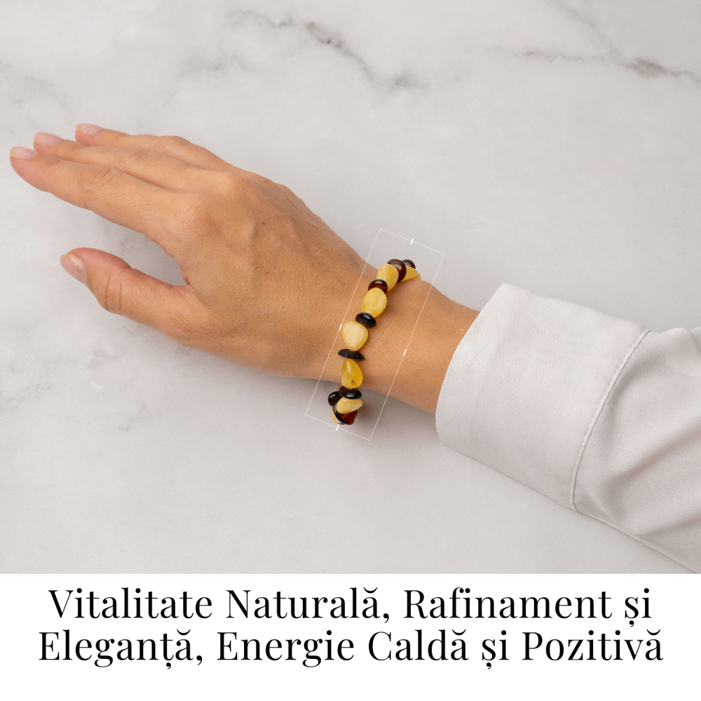 Bratara Chihlimbar Galben si Maro-Rosiatic – Stralucire Naturala si Protectie Solara [2]