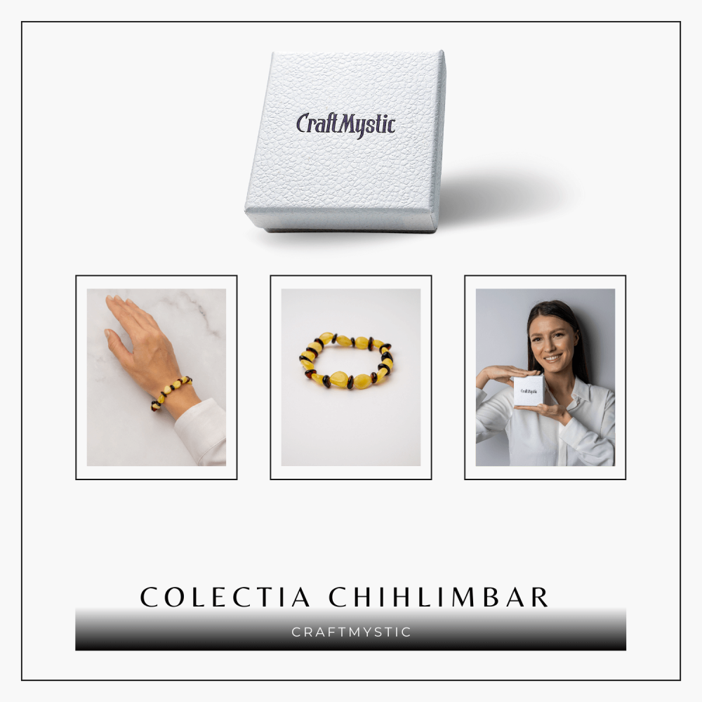 Bratara Chihlimbar Galben si Maro-Rosiatic – Stralucire Naturala si Protectie Solara [8]