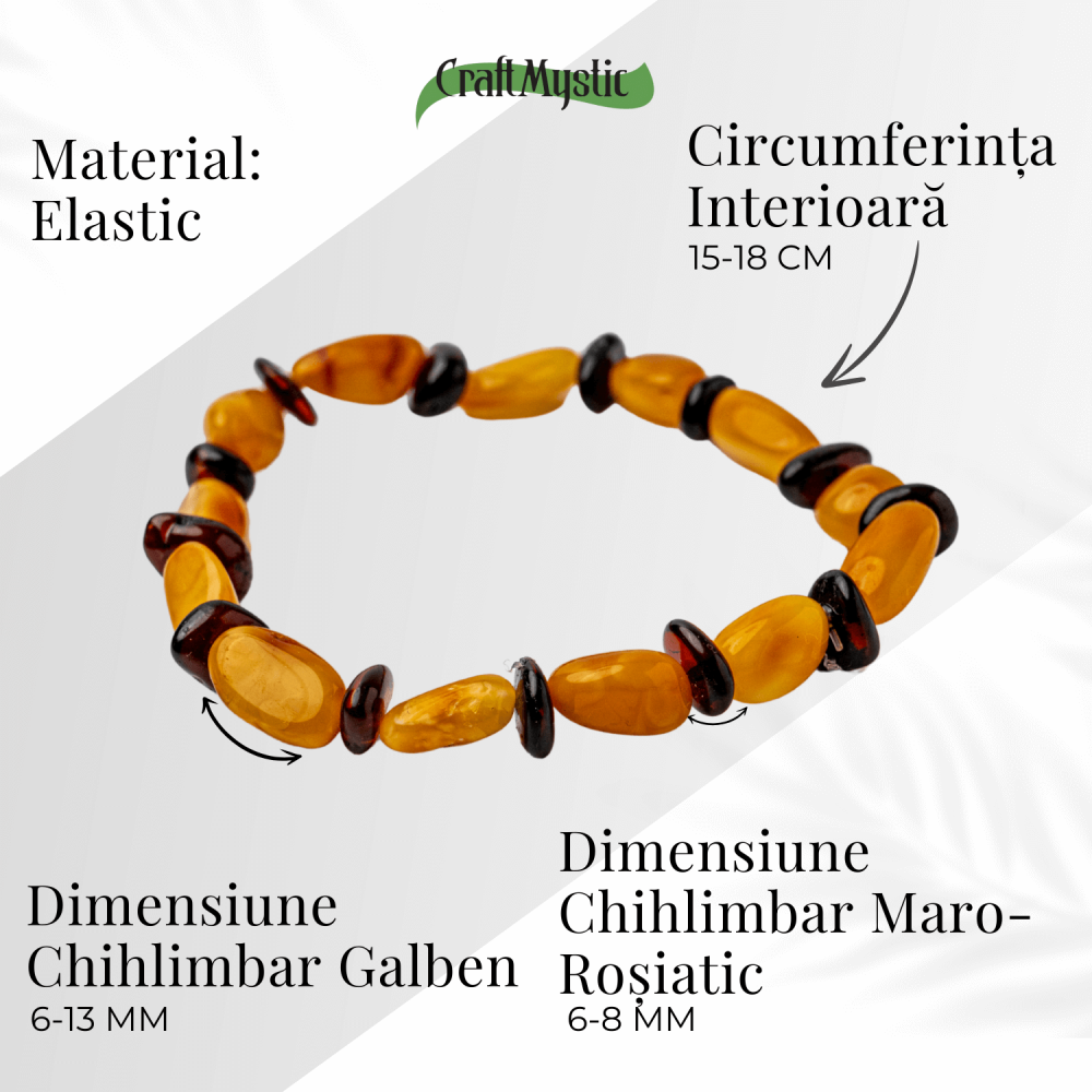 Bratara Chihlimbar Galben si Maro-Rosiatic – Armonie Naturala, Protectie si Caldura Solara [5]