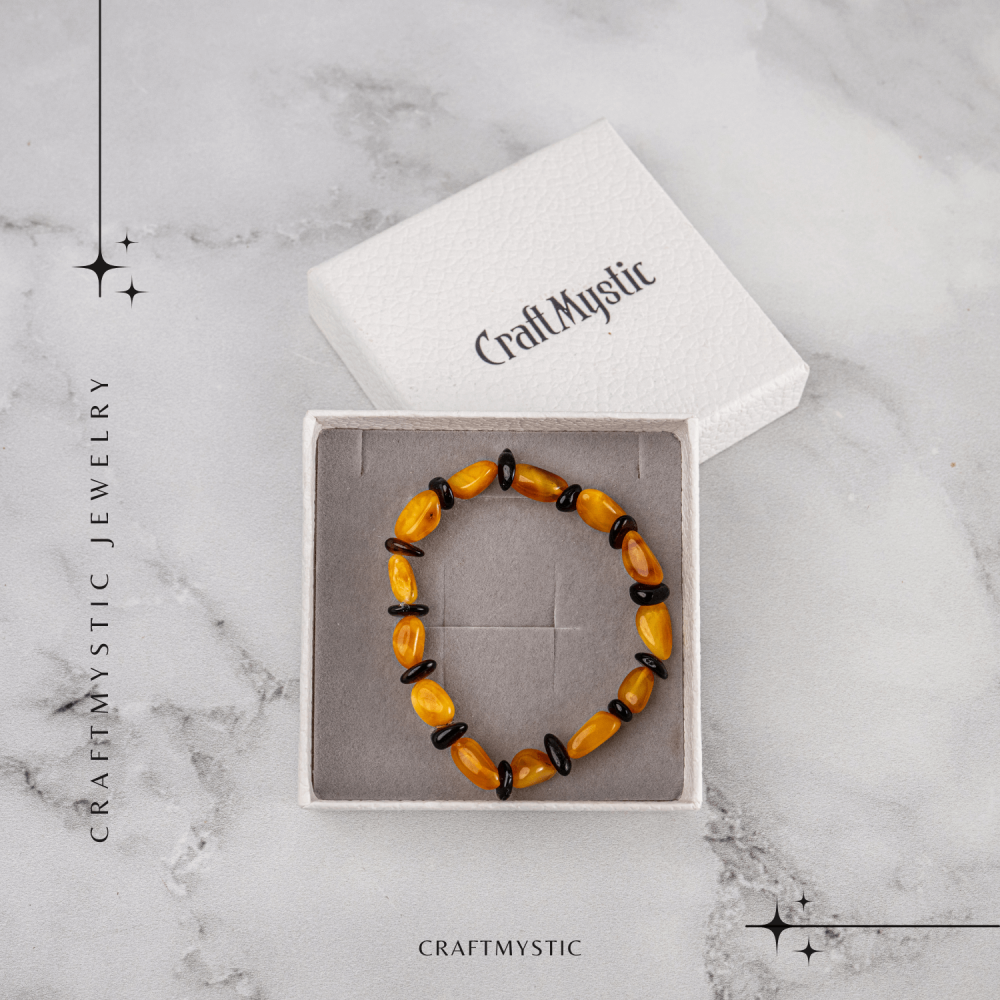 Bratara Chihlimbar Galben si Maro-Rosiatic – Armonie Naturala, Protectie si Caldura Solara [7]